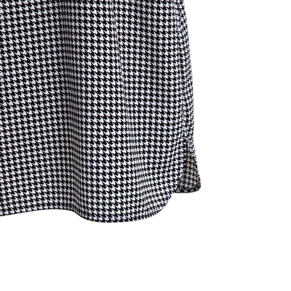 Adrianna Papell Long Sleeve Houndstooth Stretch Chiffon Sheath Dress Sz 14 - Picture 8 of 14